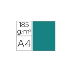 Cartulina Gvarro color verde menta A4 185 g/m2 Paquete de 50