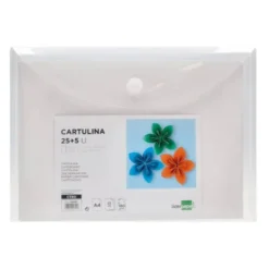 CARTULINA LIDERPAPEL A4 180G/M2 BLANCO PAQUETE DE 25+5 HOJAS