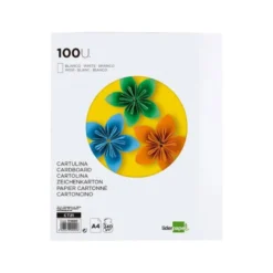 CARTULINA LIDERPAPEL A4 240G/M2 BLANCO PAQUETE DE 100 HOJAS