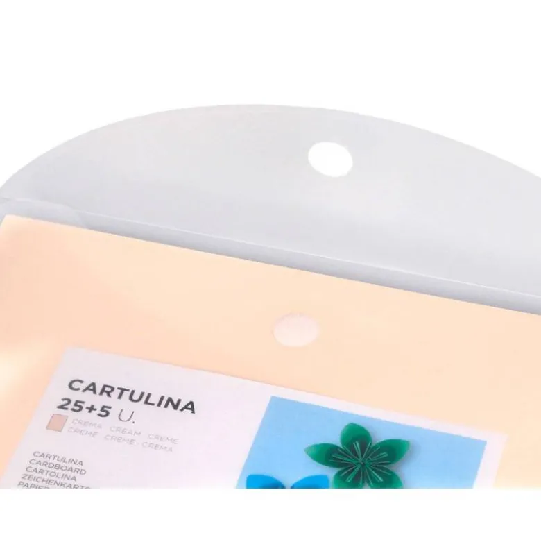 CARTULINA LIDERPAPEL A4 180G/M2 CREMA PAQUETE DE 25+5 HOJAS
