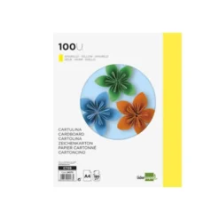 Cartulina Liderpapel color amarillo a4 180 g/m2