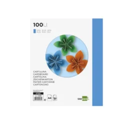 Cartulina Liderpapel color azul a4 180 g/m2