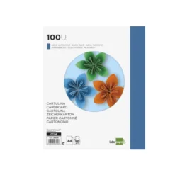 Cartulina Liderpapel color azul ultramar a4 180 g/m2