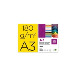 Cartulina Liderpapel color amarillo a3 180 g/m2