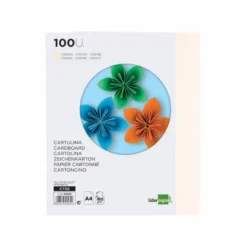 Cartulina Liderpapel color crema a4 180 g/m2