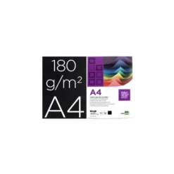 Cartulina Liderpapel color negro a4 180 g/m2