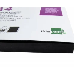 Cartulina Liderpapel color negro a4 180 g/m2