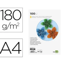 Cartulina Liderpapel color oro a4 180 g/m2
