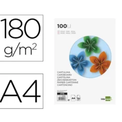 Cartulina Liderpapel color rosa a4 180 g/m2