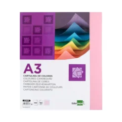 Cartulina Liderpapel color rosa a3 180 g/m2