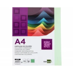Cartulina Liderpapel color verde a4 180 g/m2