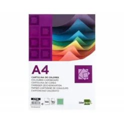 Cartulina Liderpapel color verde billar a4 180 g/m2