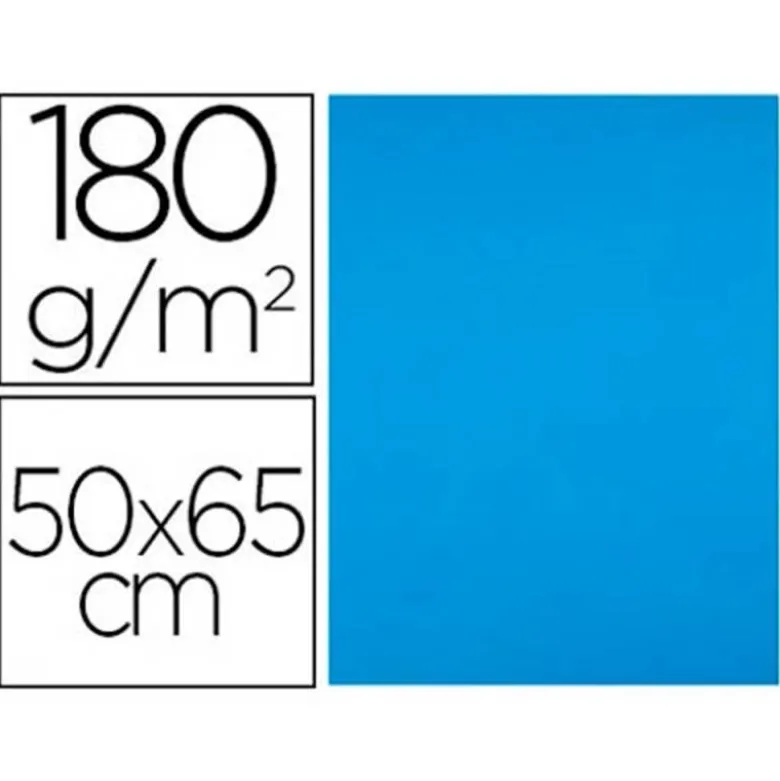Cartulina Liderpapel 180 g/m2 color azul turquesa