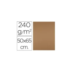 Cartulina Liderpapel Marrón escolar 50x65 cm 240 gr Paquete de 25 unidades