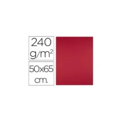 Cartulina Liderpapel Rojo Navidad 50x65 cm 240 gr Paquete de 25 unidades