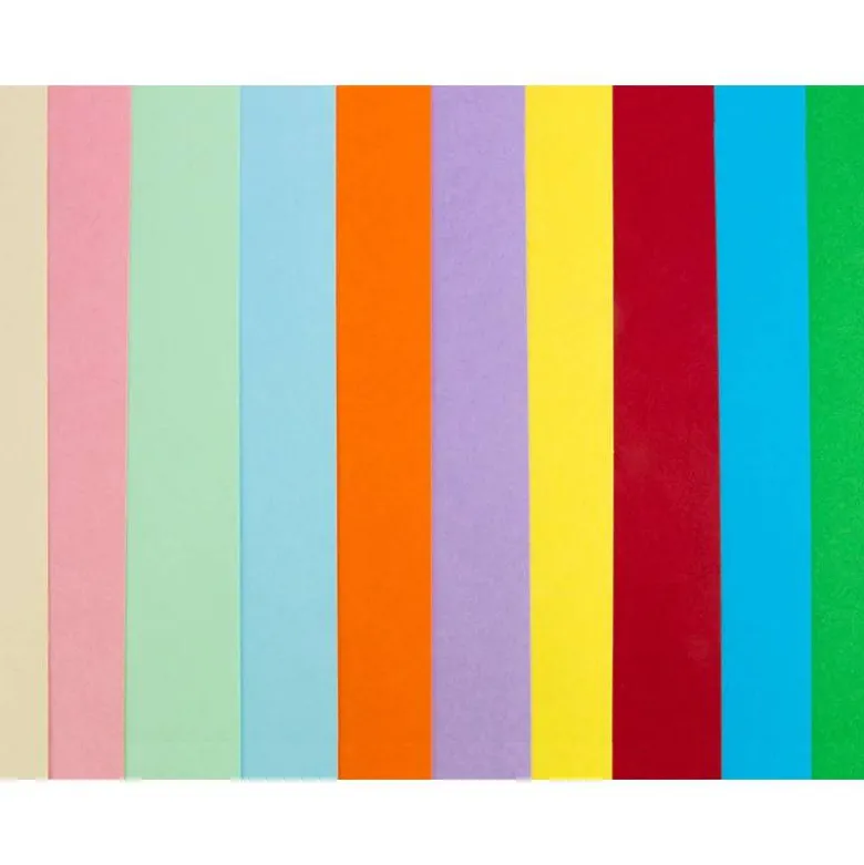 CARTULINA LIDERPAPEL 50X65 CM 180G/M2 25 COLORES SURTIDOS PAQUETE DE 25 HOJAS