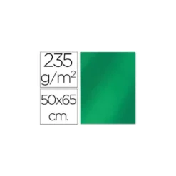 Cartulina metalizada Liderpapel color verde 235 g/m2