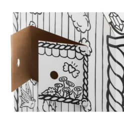CASA DE JUEGO BANKERS BOX PLAYHOUSE UNICORNIO PARA PINTAR FABRICADA EN CARTON RECICLADO 1210X960X810 MM