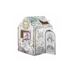CASA DE JUEGO BANKERS BOX PLAYHOUSE UNICORNIO PARA PINTAR FABRICADA EN CARTON RECICLADO 1210X960X810 MM