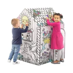CASA DE JUEGO BANKERS BOX PLAYHOUSE UNICORNIO PARA PINTAR FABRICADA EN CARTON RECICLADO 1210X960X810 MM