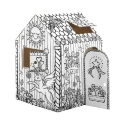 CASA DE JUEGO BANKERS BOX PLAYHOUSE UNICORNIO PARA PINTAR FABRICADA EN CARTON RECICLADO 1210X960X810 MM