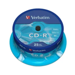 CD-R-VERBATIM Capacidad 700MB 80 min 52x