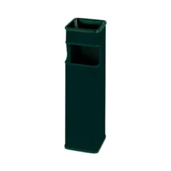 Cenicero papelera cuadrada negro metal