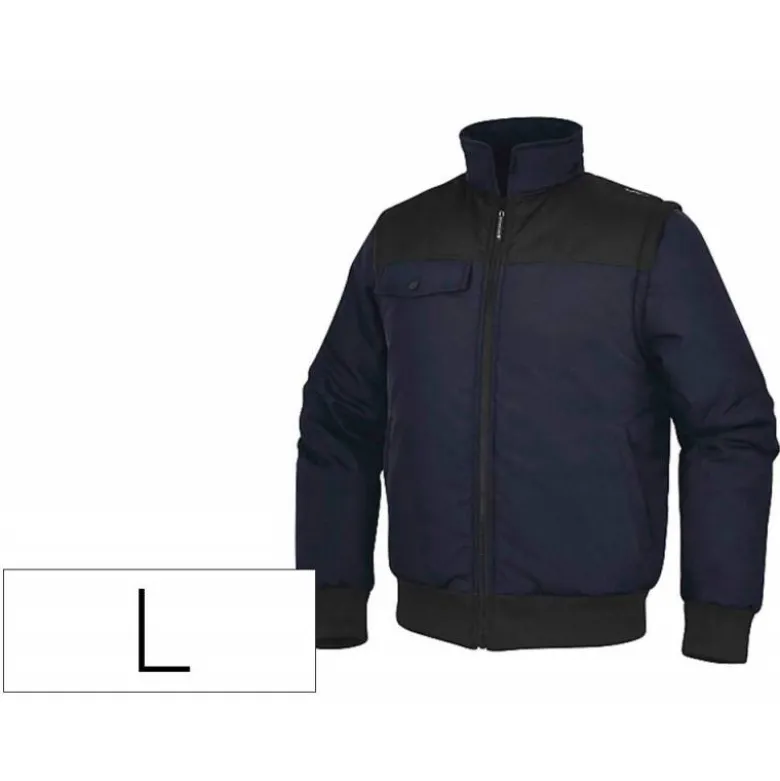 CHALECO DELTAPLUS MULTIBOLSILLOS CON CREMALLERA Y MANGAS DESMONTABLES 80% POLIESTER 20% ALGODON TALLA L