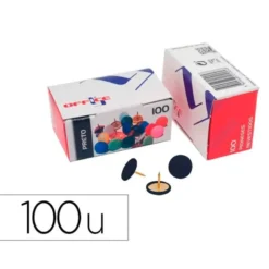 CHINCHETA LISMANIA OFFICE COLOR NEGRO CAJA DE 100 UNIDADES