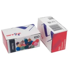 CHINCHETA LISMANIA OFFICE COLOR NEGRO CAJA DE 100 UNIDADES
