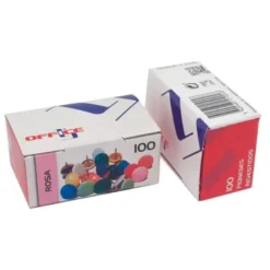 CHINCHETA LISMANIA OFFICE COLOR ROSA CAJA DE 100 UNIDADES