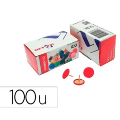 CHINCHETA LISMANIA OFFICE COLOR ROJO CAJA DE 100 UNIDADES