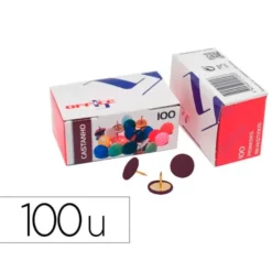 CHINCHETA LISMANIA OFFICE COLOR MARRON CAJA DE 100 UNIDADES