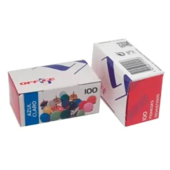 CHINCHETA LISMANIA OFFICE COLOR AZUL CLARO CAJA DE 100 UNIDADES