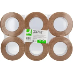 CINTA ADHESIVA Q-CONNECT REFORZADA KRAFT 50MT X 50 MM PARA EMBALAJE