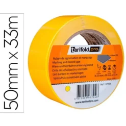 CINTA ADHESIVA TARIFOLD PARA MARCAJE Y SEÑALIZACION DE SUELO 33 MT X 50 MM COLOR AMARILLO