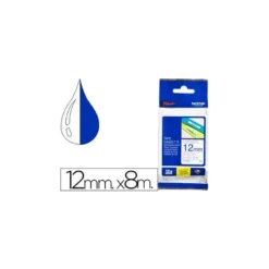 Cinta Brother TZE-233 laminada 12mm (ancho) x 8m (largo) laminada blanco/azul