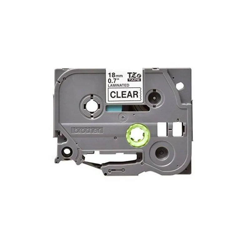 Cinta Brother TZE-141 18mm (ancho) x 8m (largo) laminada transparente/negro