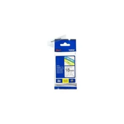 Cinta Brother TZE-141 18mm (ancho) x 8m (largo) laminada transparente/negro