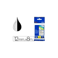 Cinta Brother TZE-131 12mm (ancho) x 8m (largo) transparente/negro