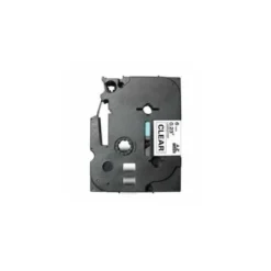 Cinta Brother TZE-111 6mm (ancho) x 8m (largo) laminada transparente/negro