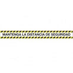 CINTA DE SEÑALIZACION ADHESIVA APLI MANTENGA LA DISTANCIA 100 X 10 CM