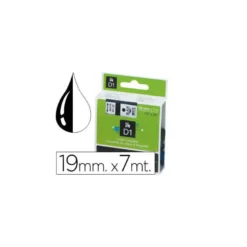 Cinta Dymo D1 Blanco Poliester 19mmx7mt