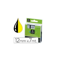 Cinta Dymo D1 color Amarillo Poliester