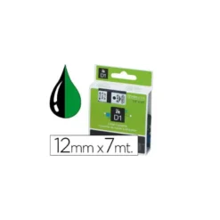 Cinta Dymo D1 Fondo Verde Poliester