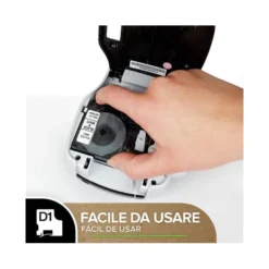 Cinta Dymo D1 negro sobre transparente Poliéster