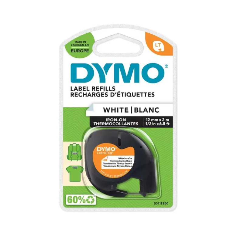 Cinta Dymo Letratag LT Blanco Textil