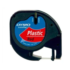 Cinta Dymo Letratag LT Rojo Plástico