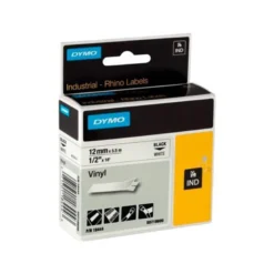 CINTA DYMO VINILO BLANCO 12MM X 5,5MT PARA ETIQUETADORA RHINO