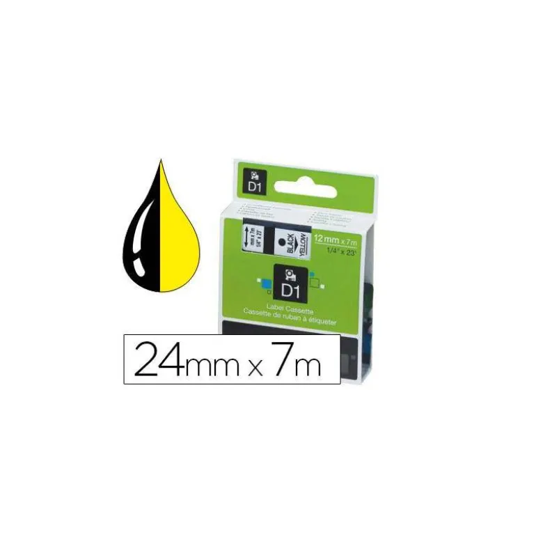 Cinta marca Dymo consumible rotuladora negro-amarillo D1